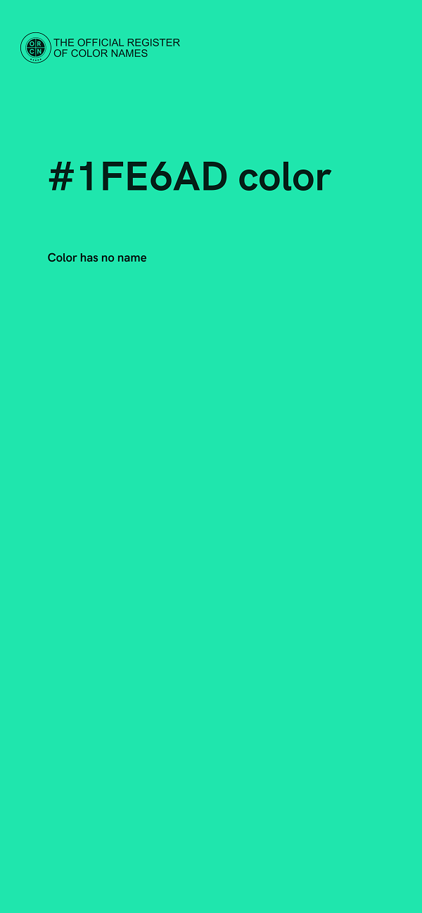 #1FE6AD color image