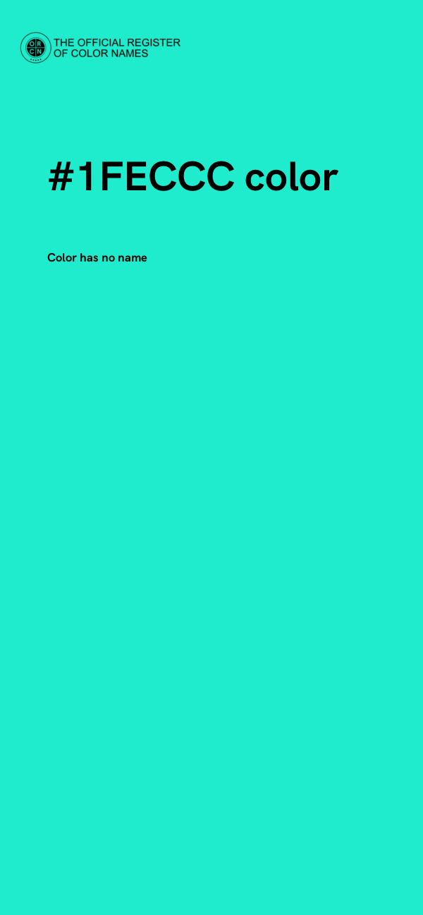 #1FECCC color image