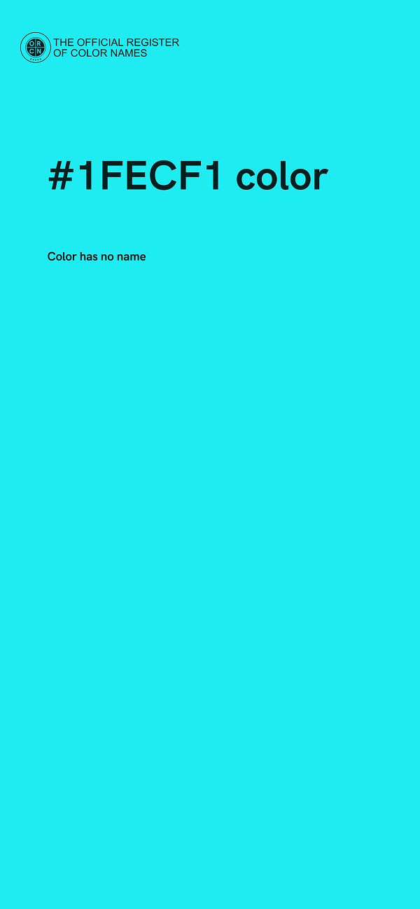 #1FECF1 color image
