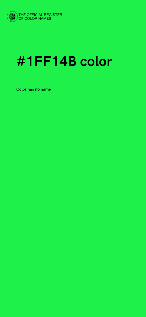 #1FF14B color image