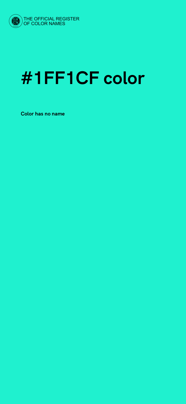 #1FF1CF color image