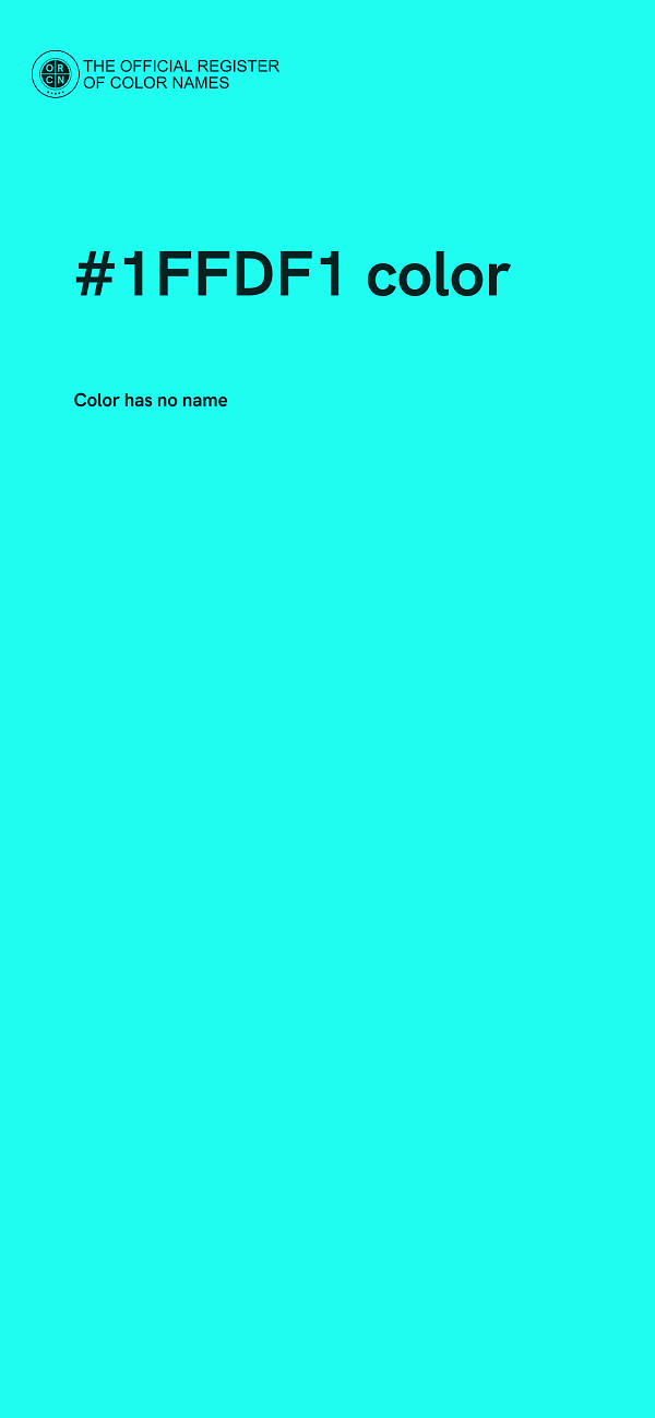 #1FFDF1 color image