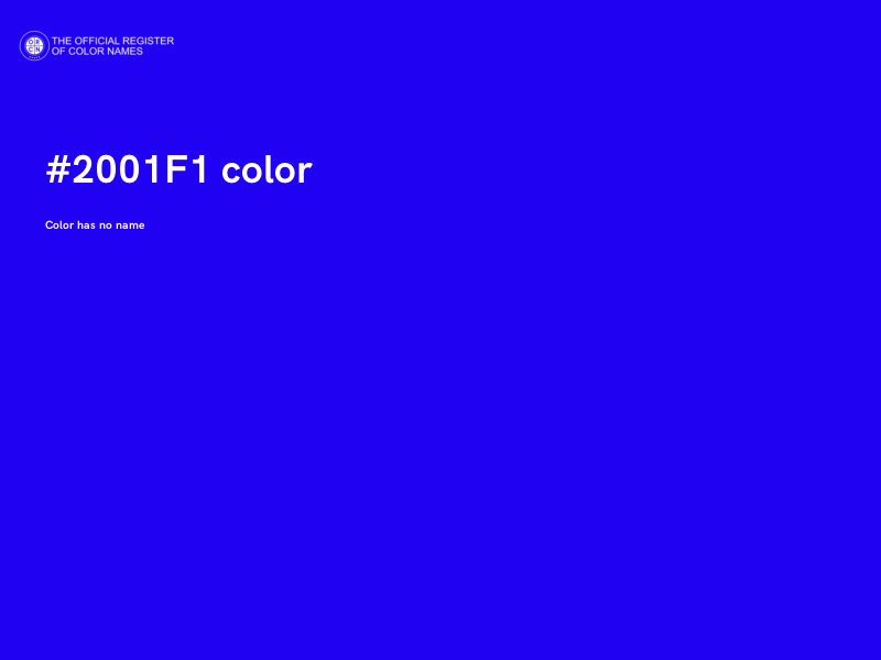#2001F1 color image