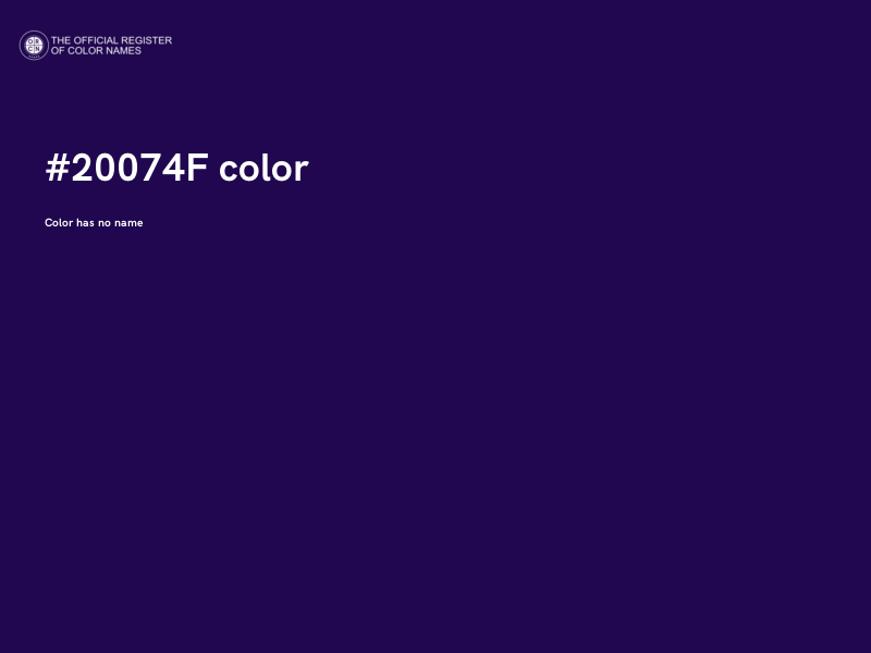 #20074F color image