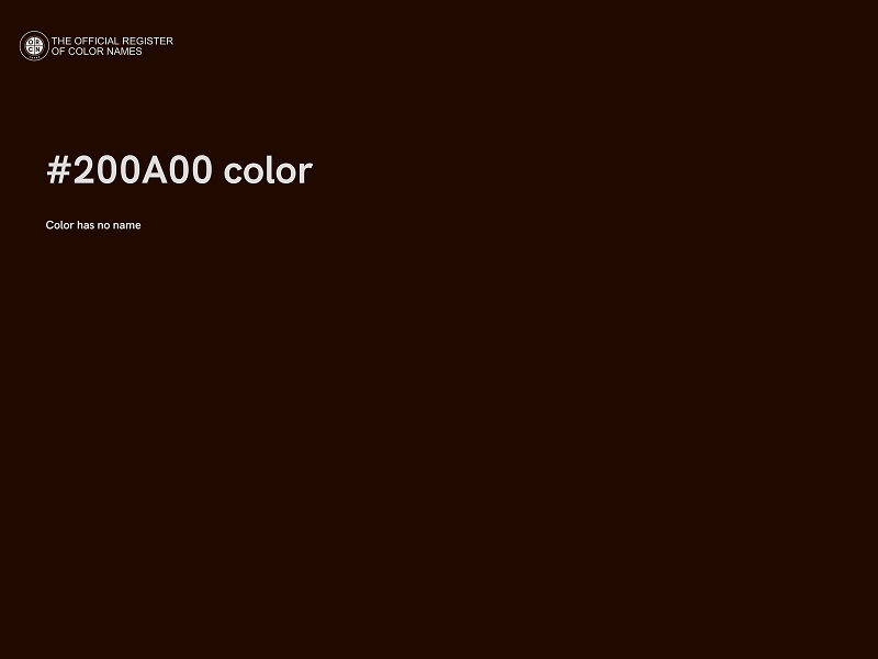 #200A00 color image