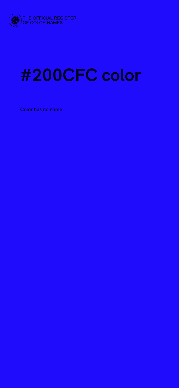 #200CFC color image
