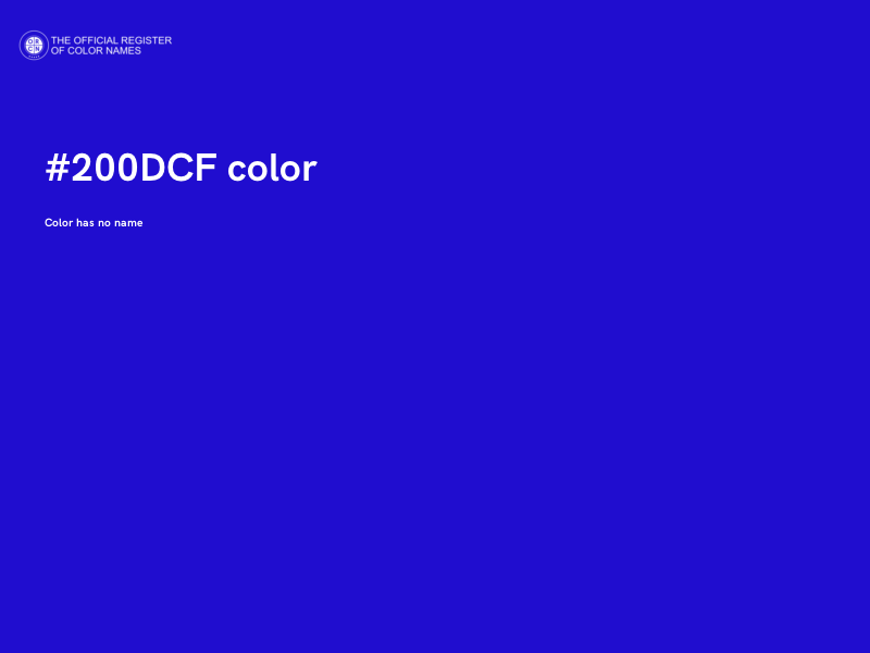 #200DCF color image