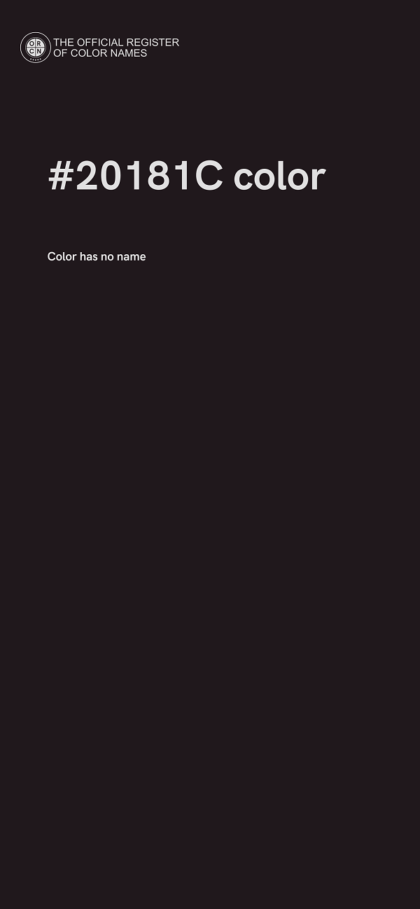 #20181C color image
