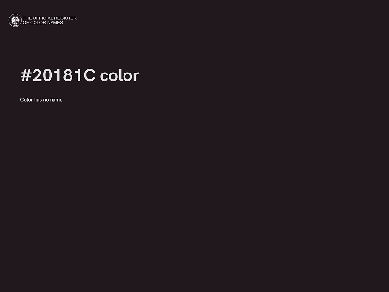 #20181C color image