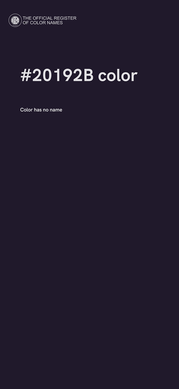 #20192B color image