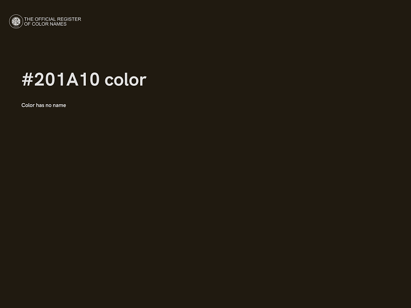 #201A10 color image