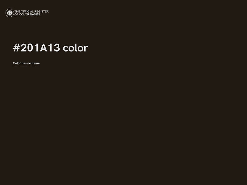 #201A13 color image