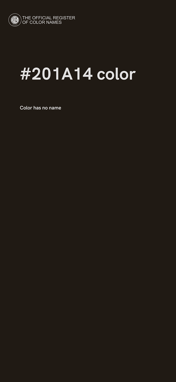 #201A14 color image