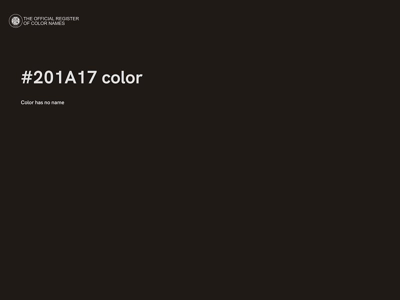 #201A17 color image