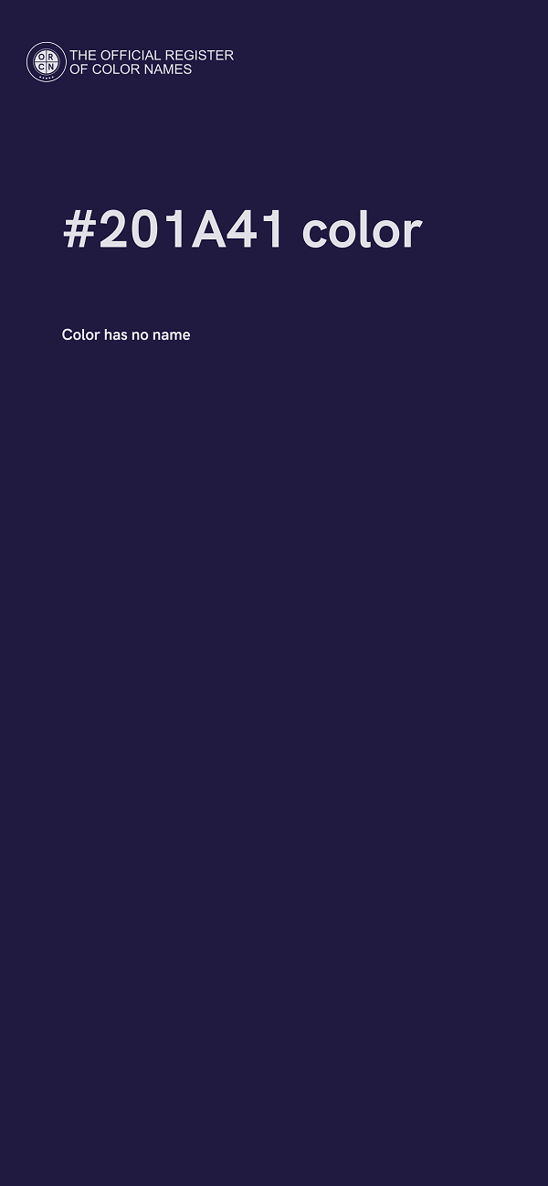 #201A41 color image