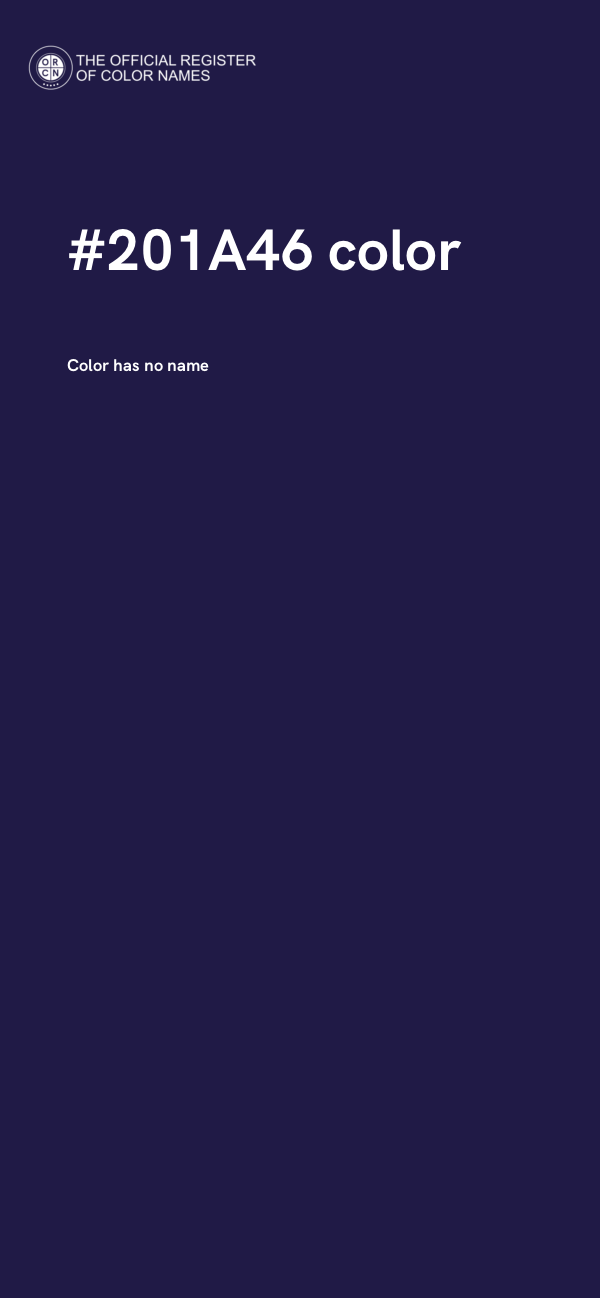 #201A46 color image