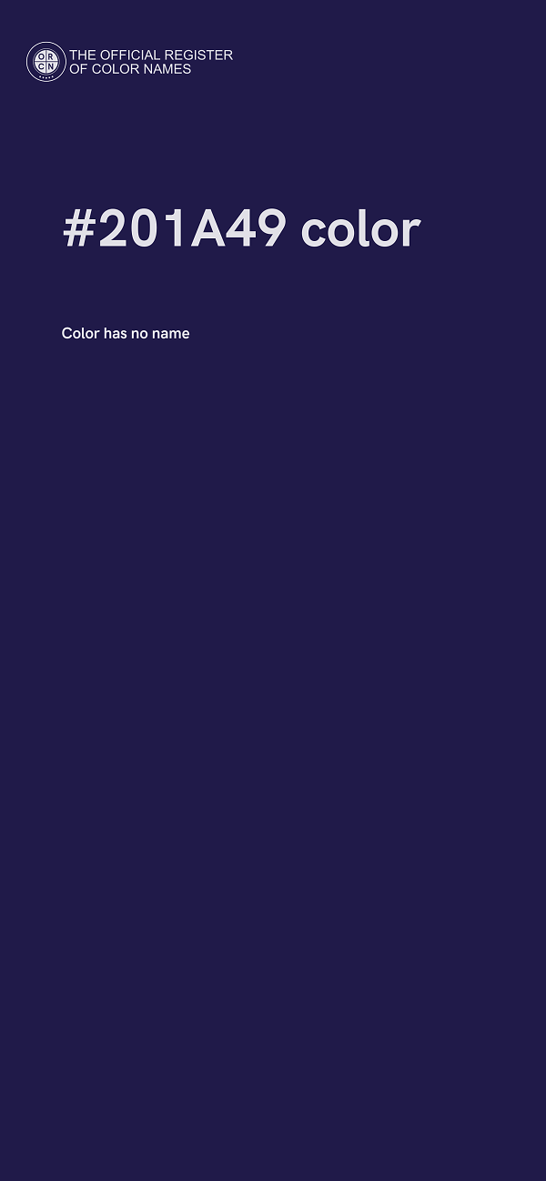 #201A49 color image