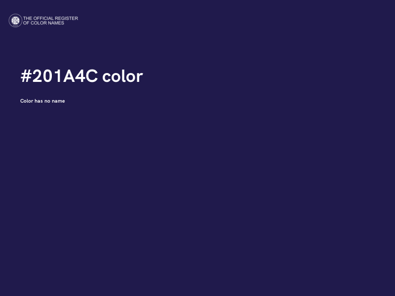 #201A4C color image