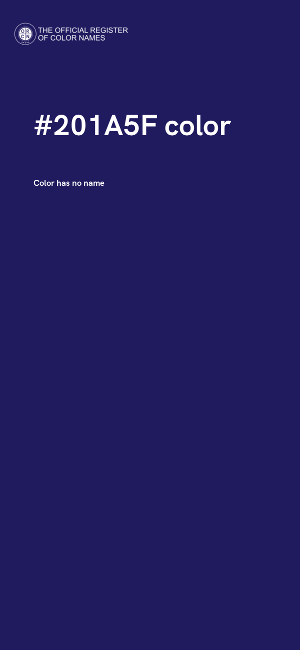 #201A5F color image