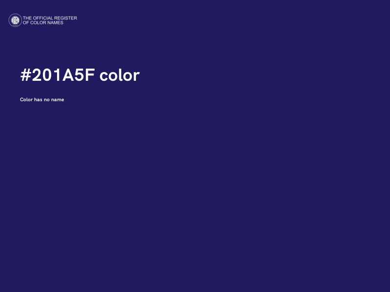 #201A5F color image