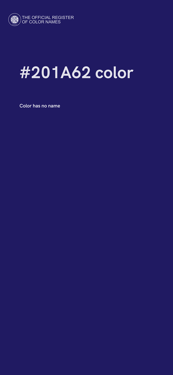 #201A62 color image