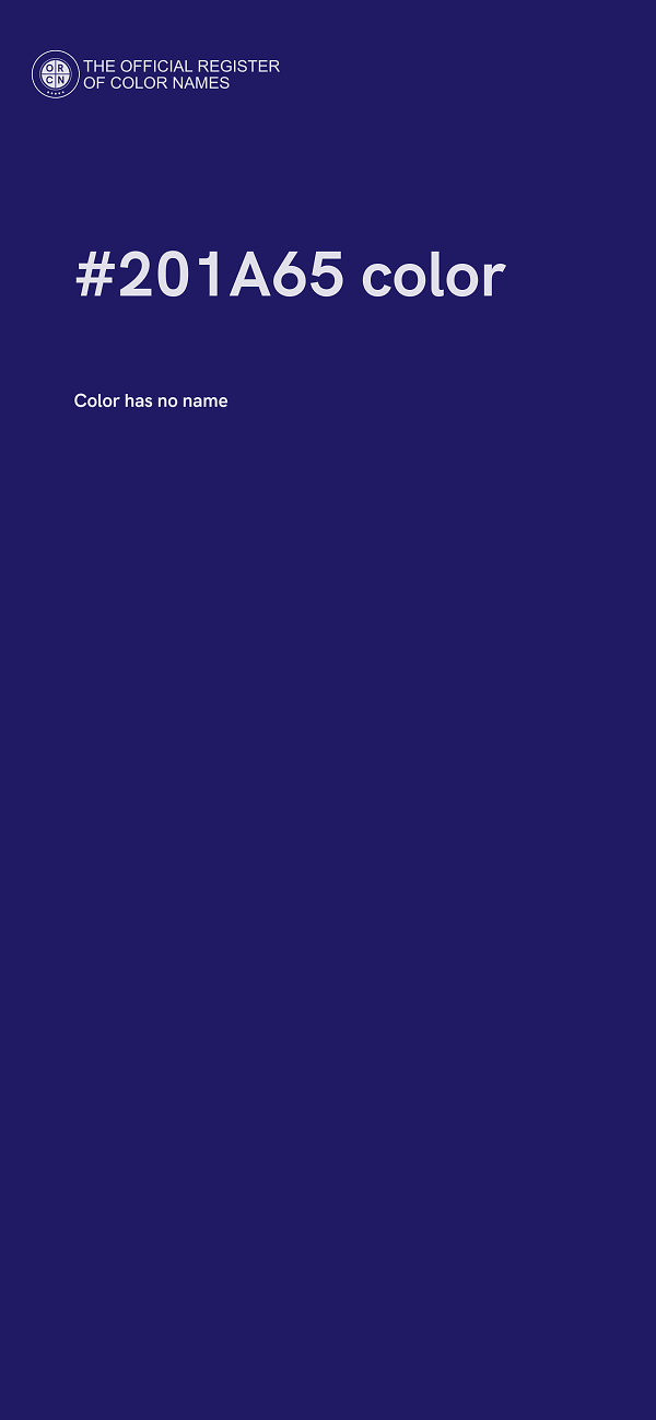 #201A65 color image