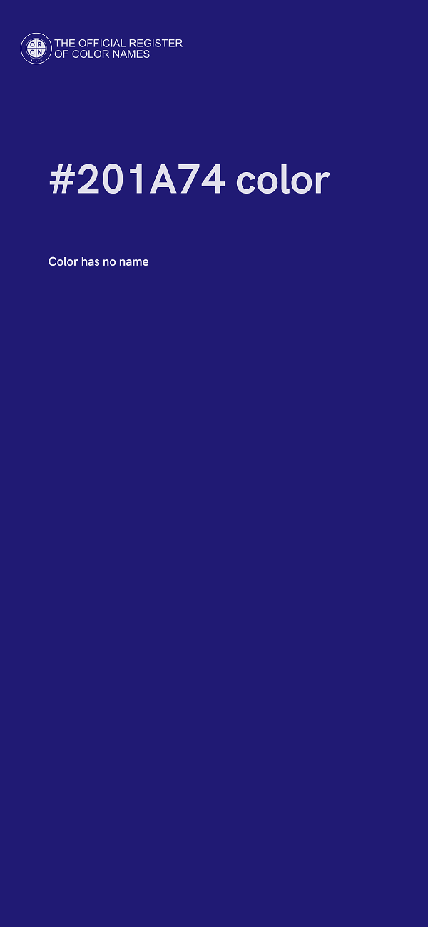 #201A74 color image
