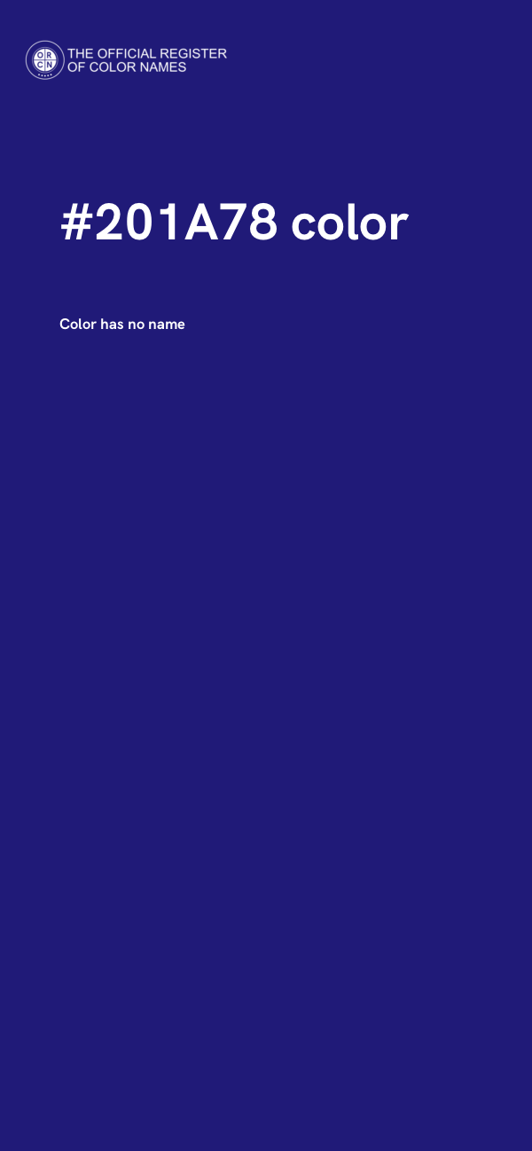 #201A78 color image
