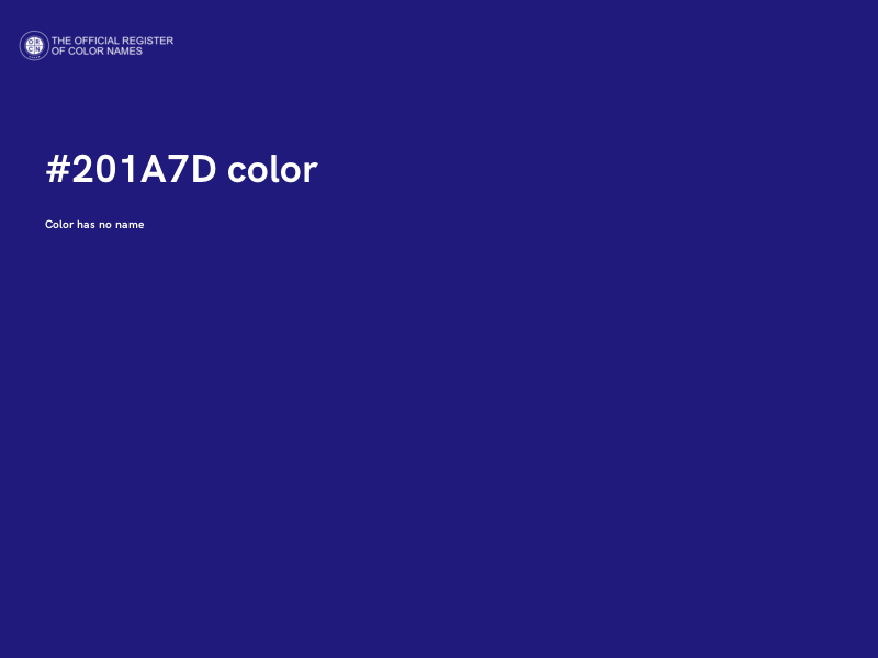 #201A7D color image