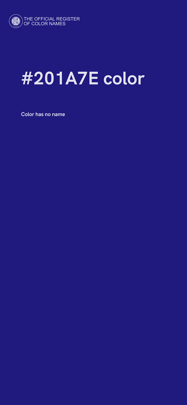 #201A7E color image