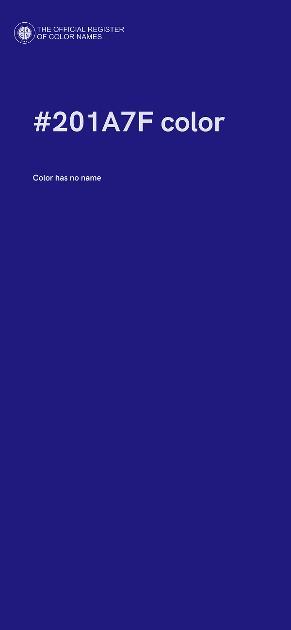 #201A7F color image