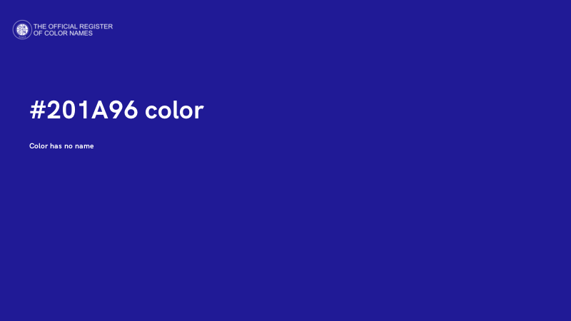 #201A96 color image