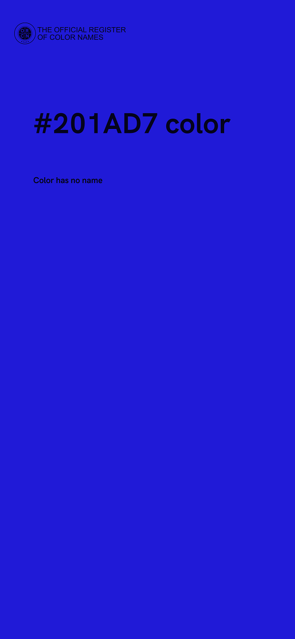 #201AD7 color image