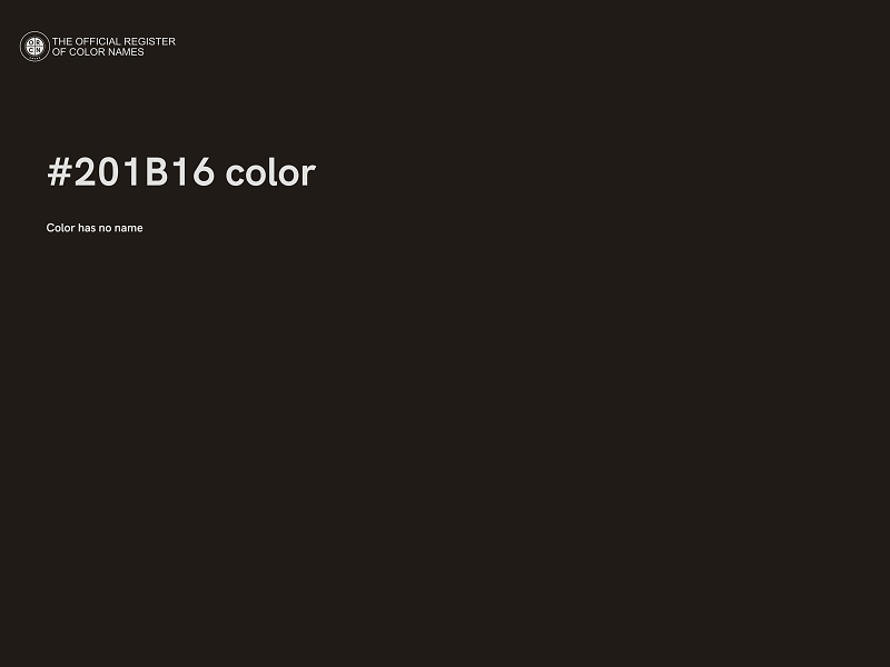 #201B16 color image