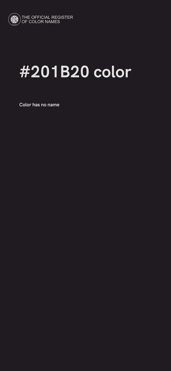 #201B20 color image