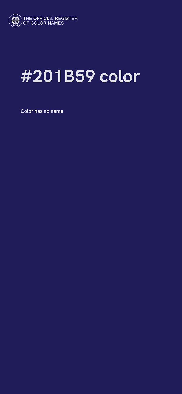 #201B59 color image
