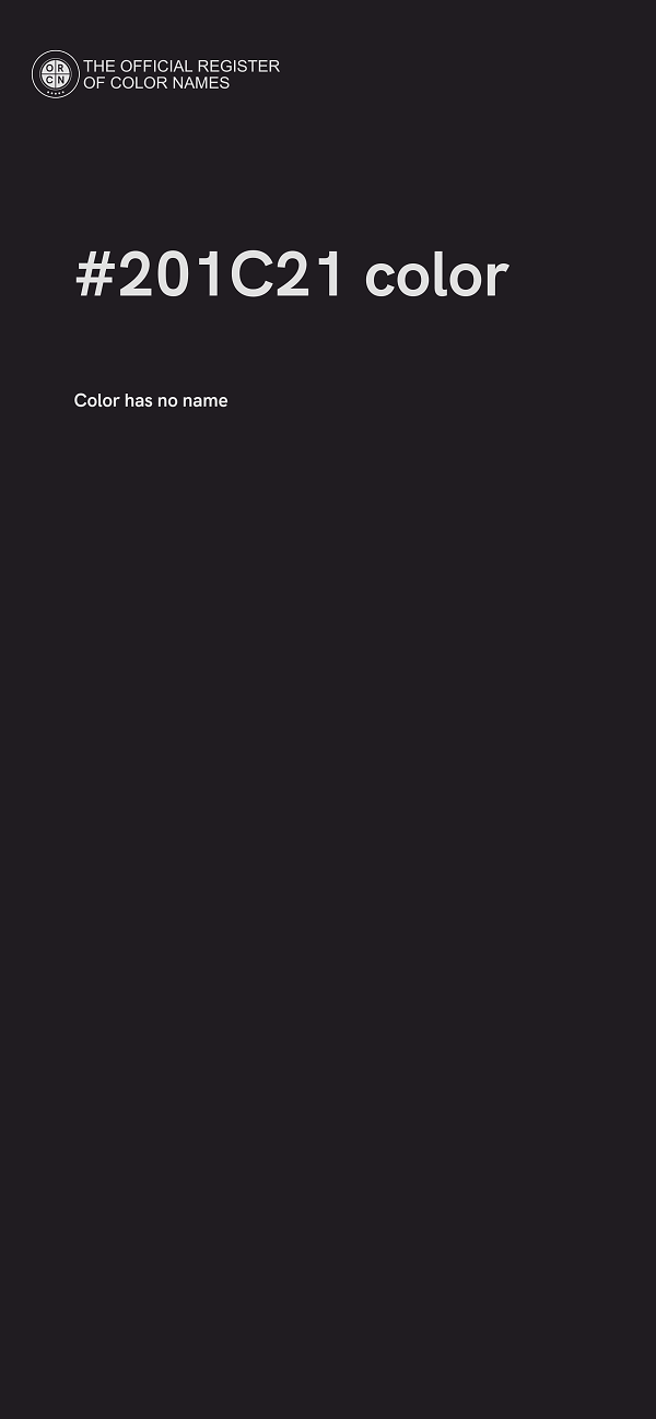 #201C21 color image