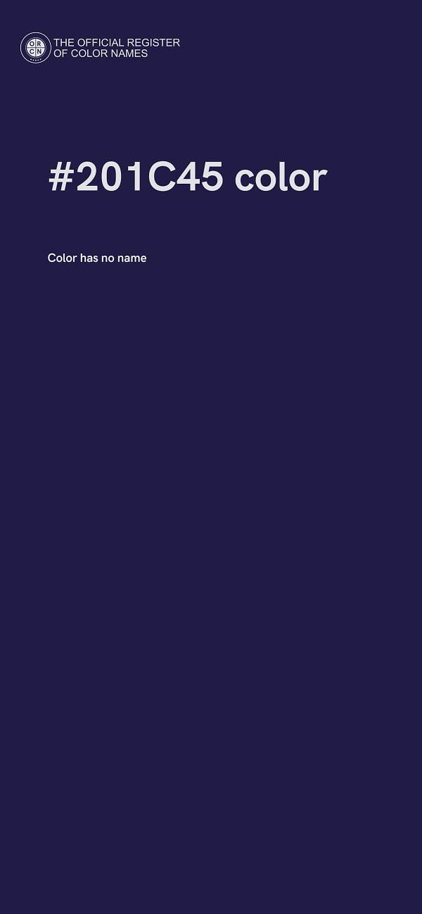 #201C45 color image
