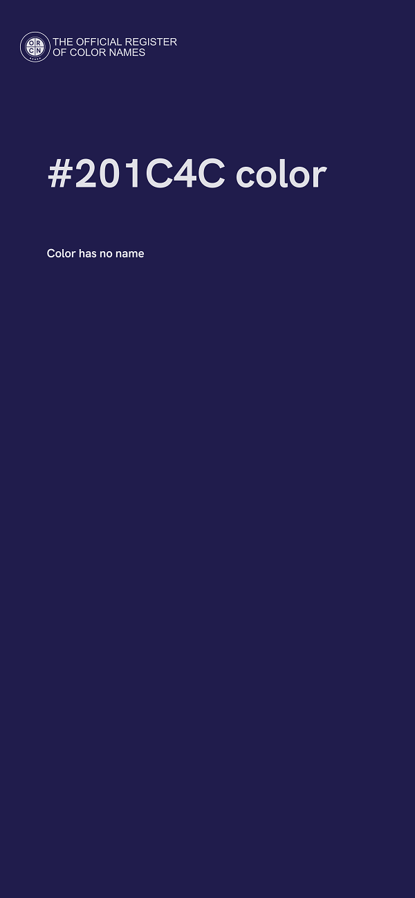 #201C4C color image