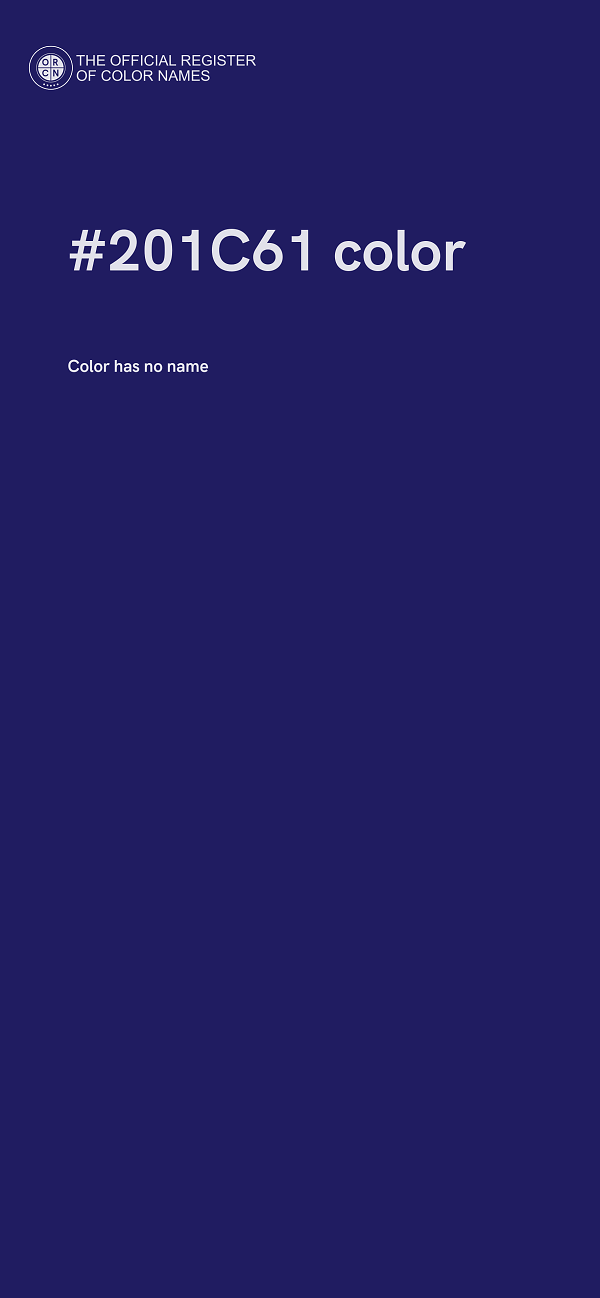 #201C61 color image