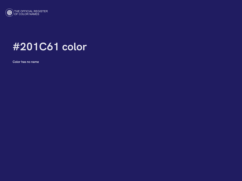 #201C61 color image