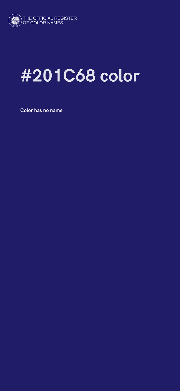 #201C68 color image