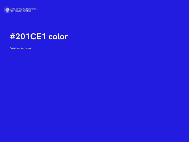 #201CE1 color image