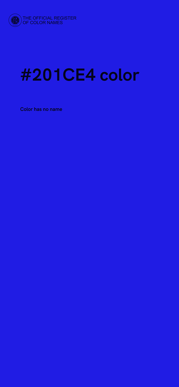 #201CE4 color image
