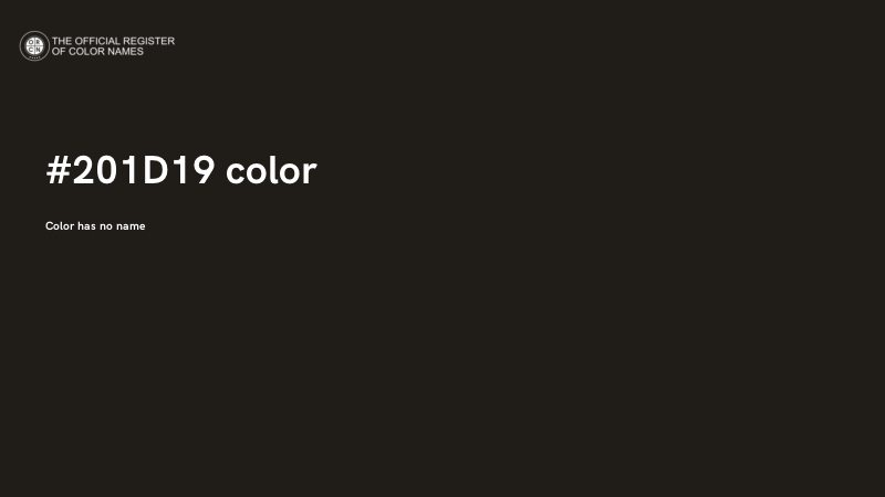 #201D19 color image