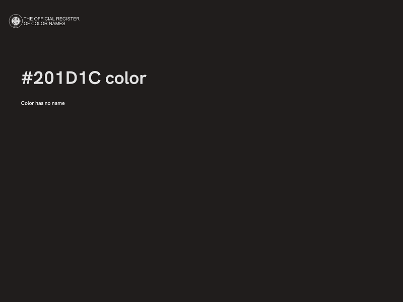 #201D1C color image