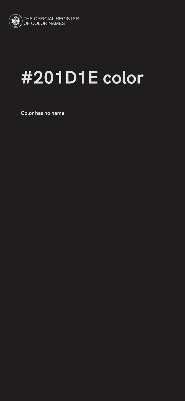 #201D1E color image