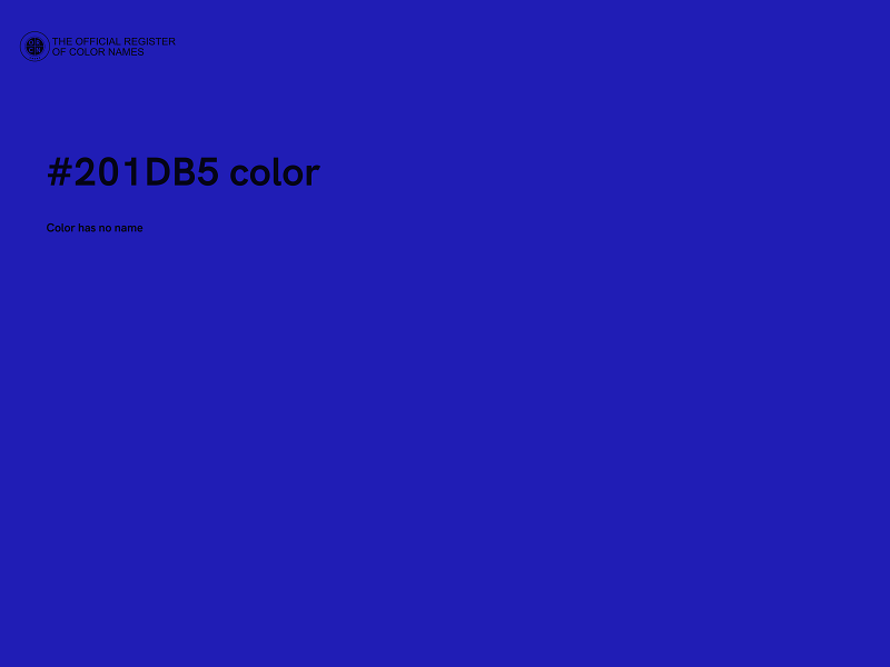 #201DB5 color image