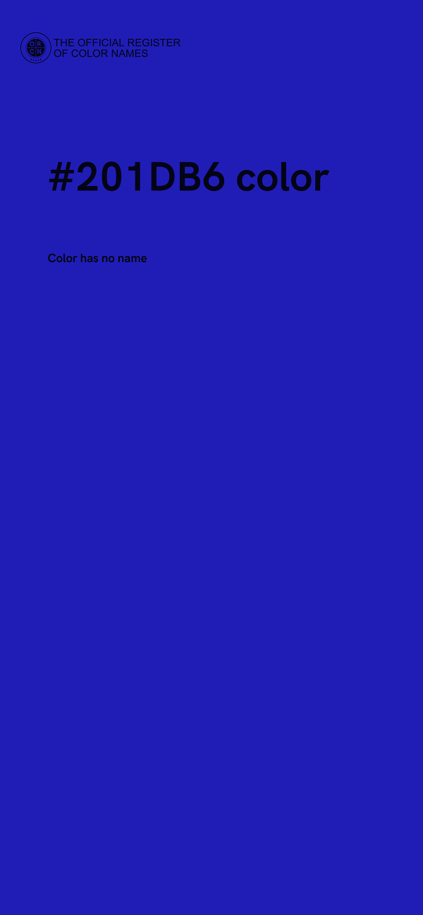 #201DB6 color image