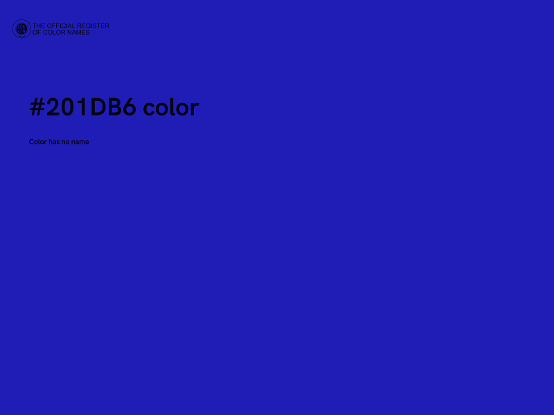 #201DB6 color image